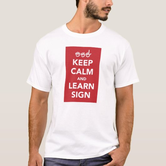 Blijf kalm en leer shirt tekenen. (Voorkant)