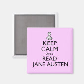 Blijf kalm en lees Jane Austen Magneet (Voorkant / Achterkant)