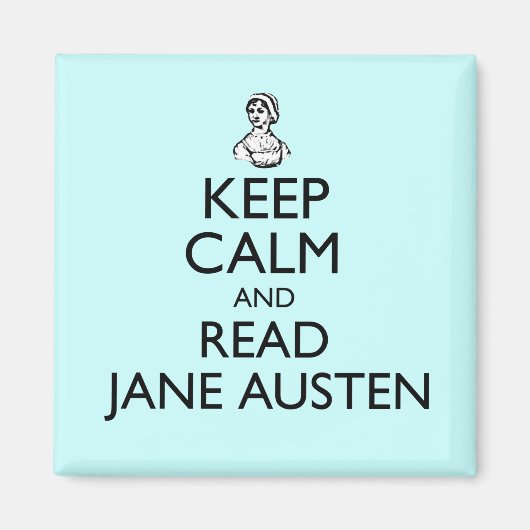 Blijf kalm en lees Jane Austen Magnet (Voorkant)