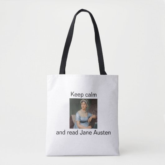 Blijf kalm en lees Jane Austen Tote Bag (Voorkant)