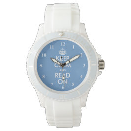 Blijf kalm en lees op polshorloge horloge