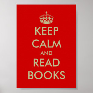 Blijf kalm en lees posters boeken