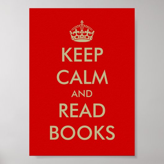 Blijf kalm en lees posters boeken (Voorkant)