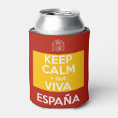 Blijf Kalm en leve Spanje Blikjeskoeler (Blikje Voorkant)