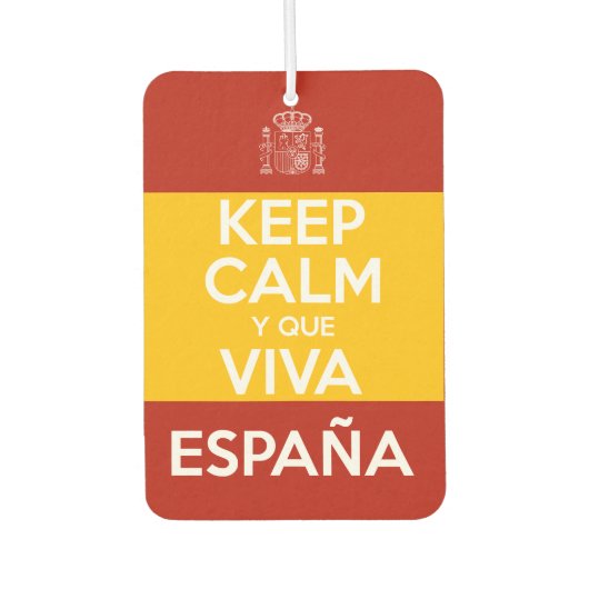 Blijf Kalm en leve Spanje Luchtverfrisser (Voorkant)
