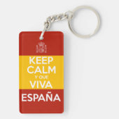 Blijf Kalm en leve Spanje Sleutelhanger (achterkant)