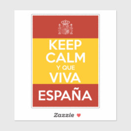 Blijf Kalm en leve Spanje Sticker