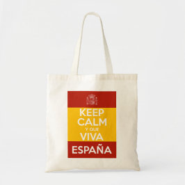 Blijf Kalm en leve Spanje Tote Bag