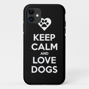 Blijf kalm en liefdeshonden Case-Mate iPhone case