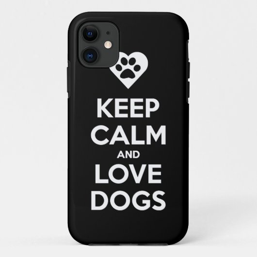 Blijf kalm en liefdeshonden Case-Mate iPhone case (Achterkant)