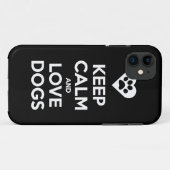 Blijf kalm en liefdeshonden Case-Mate iPhone case (Achterkant (horizontaal))
