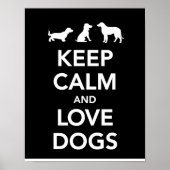 Blijf kalm en liefdeshonden poster (Voorkant)
