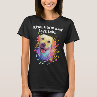 Blijf kalm en liefdeslabs redden Dog Labrador Retr T-shirt