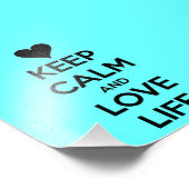 Blijf kalm en liefdesleven - Seafoam Green Poster (Hoek)