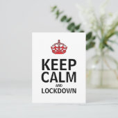 Blijf kalm en lockdown Briefkaart (Staand voorkant)
