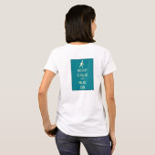 Blijf kalm en loop door. t-shirt (Achterkant volledig)