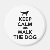Blijf kalm en loop hond magneet (Voorkant)