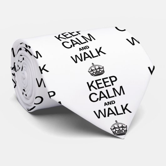 BLIJF KALM EN LOOP STROPDAS (Opgerold)