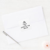 Blijf kalm en luister naar de Orka's Vierkante Sticker (Envelop)