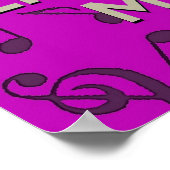 blijf kalm en luister naar het muziekposter poster (Hoek)