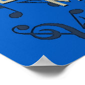 blijf kalm en luister naar het muziekposter poster (Hoek)