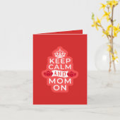 Blijf kalm en mam op Moederdag Kaart (Gele Bloem)