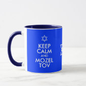 BLIJF KALM en MAZEL TOV Mok (Links)