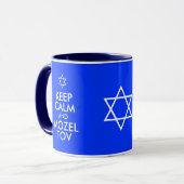 BLIJF KALM en MAZEL TOV Mok (Voorkant links)