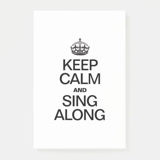 BLIJF KALM EN MEEZINGEN POST-IT® NOTES (Voorkant)