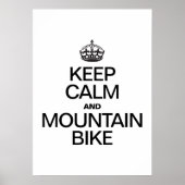 Blijf Kalm en Mountainbike Poster (Voorkant)