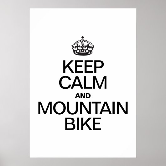 Blijf Kalm en Mountainbike Poster (Voorkant)