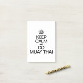 Blijf Kalm en Muay Thai Post-it® Notes (Op bureau)