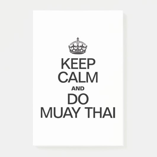 Blijf Kalm en Muay Thai Post-it® Notes (Voorkant)