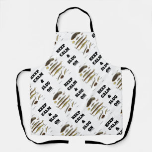 Blijf kalm en naaktslak op naaktslak Humor Schort