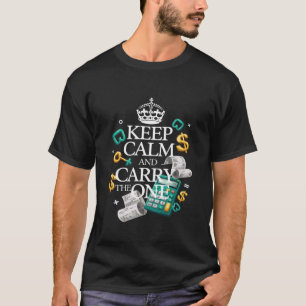 Blijf Kalm en Neem De Ene Wiskunde Accountant Graf T-shirt