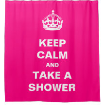 Blijf kalm en neem een douche Girly Hot Pink