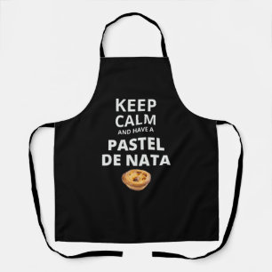 Blijf kalm en neem een pastel de nata schort