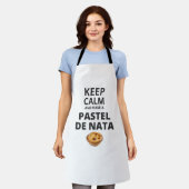 Blijf kalm en neem een pastel de nata schort (Gedragen)