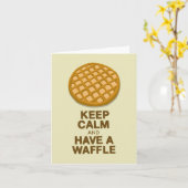 Blijf kalm en neem een wafel Kaart (Gele Bloem)