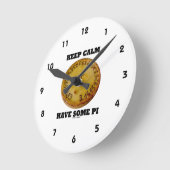 Blijf kalm en neem wat pi (pi op een gebakken taar ronde klok (Hoek)