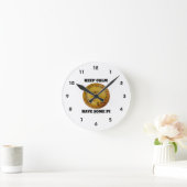 Blijf kalm en neem wat pi (pi op een gebakken taar ronde klok (Huis)