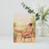 Blijf kalm en ontspan Waterverf Briefkaart (Staand voorkant)