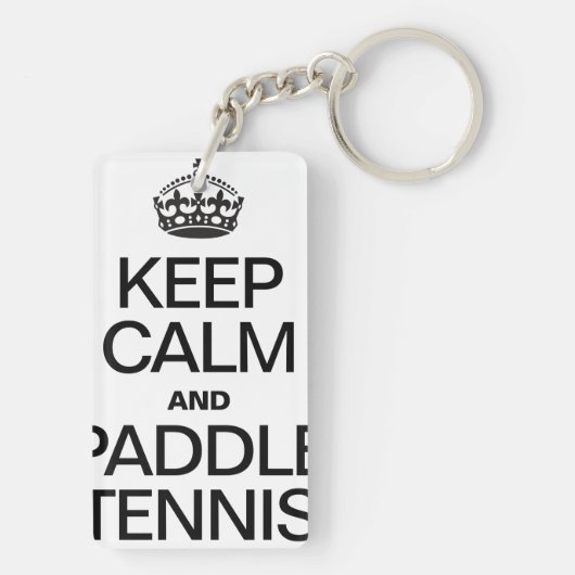 Blijf Kalm en Paddle Tennis Sleutelhanger (achterkant)