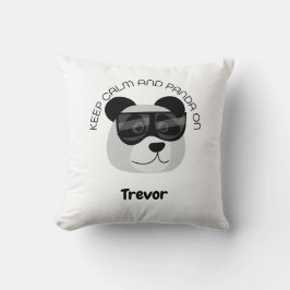 Blijf Kalm en Panda Aan Kussen