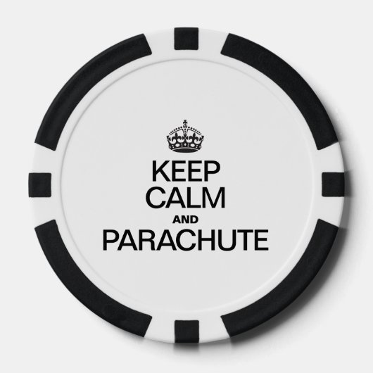 BLIJF KALM EN PARACHUTE POKERCHIPS (Voorkant)