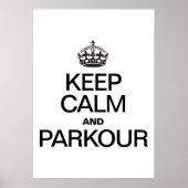 BLIJF KALM EN PARKOUR POSTER (Voorkant)