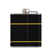 Blijf kalm en pas online sjabloon aan heupfles (Achterkant)