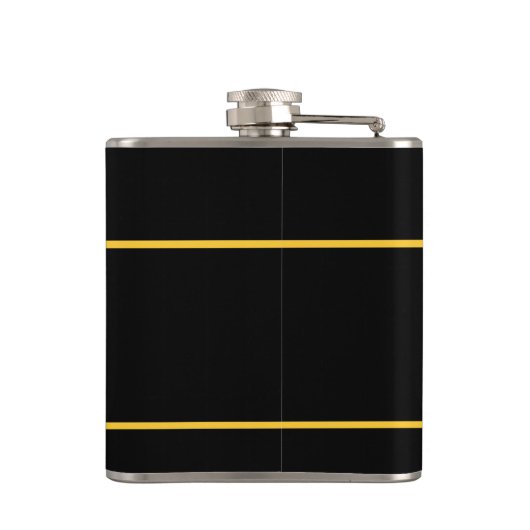 Blijf kalm en pas online sjabloon aan heupfles (Achterkant)