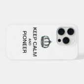 BLIJF KALM EN PIONIER iPhone HOESJE (Achterkant horizontaal)