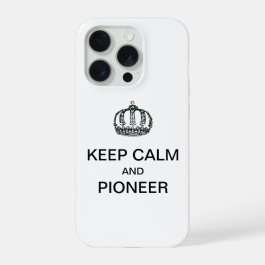 BLIJF KALM EN PIONIER iPhone HOESJE (Achterkant)